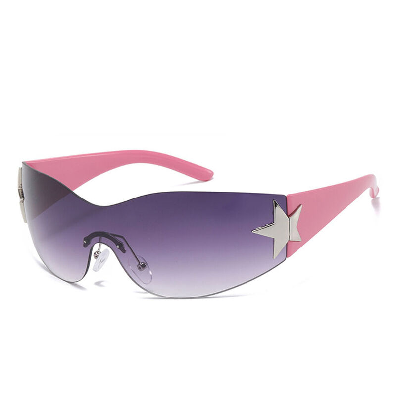 Cipher Oval Pink Sunglasses