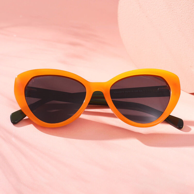 Dennie Cat Eye Orange Sunglasses