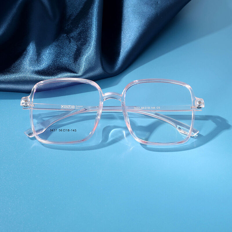 Visiona Square Transparent Pink Glasses