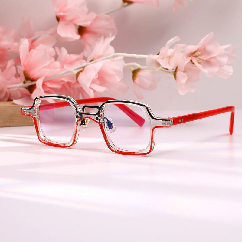 Heisler Square Red Glasses