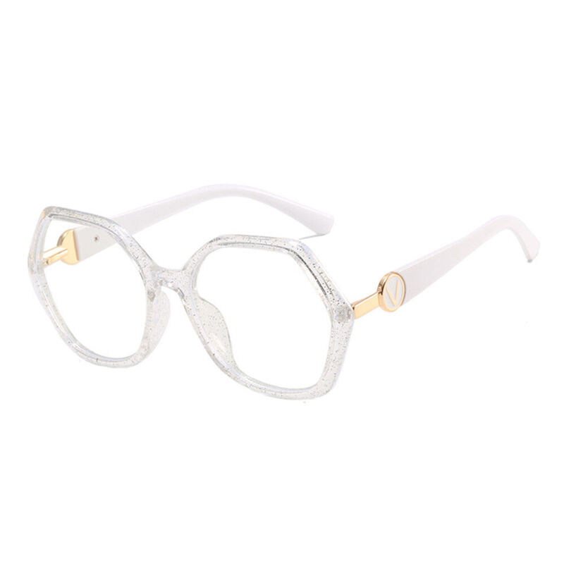 Claro Geometric Clear Glasses