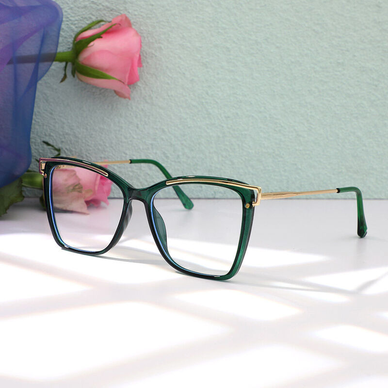 Anderio Cat Eye Green Glasses