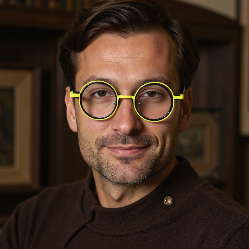 Huga Round Black Glasses