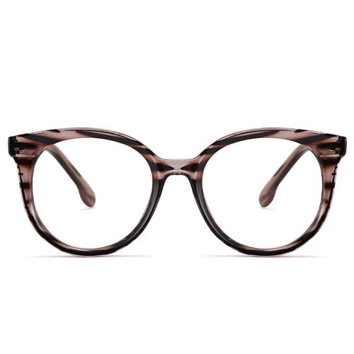 Geraldine Round Leopard Glasses