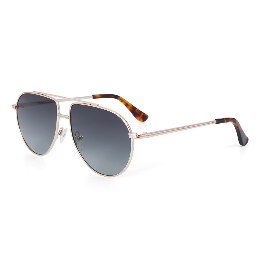Vargas Aviator Gold Gray Sunglasses