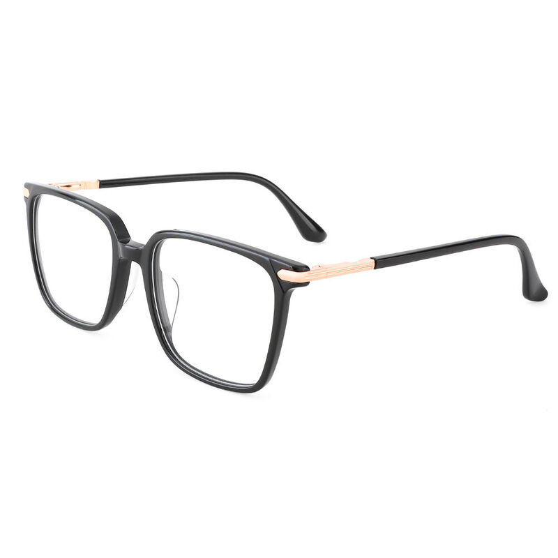 Confession Quadratische Schwarze Brille