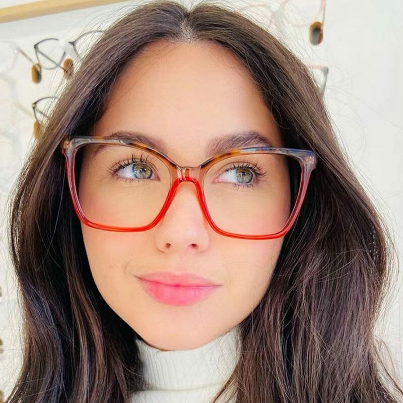 Aubrey Cat Eye Red Glasses