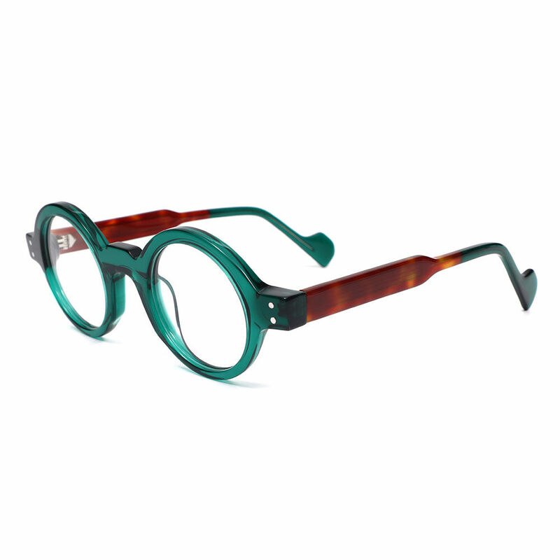 Odelie Round Green Glasses