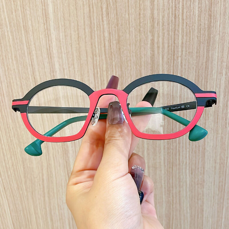 Bartholom Ovale Rote Brille