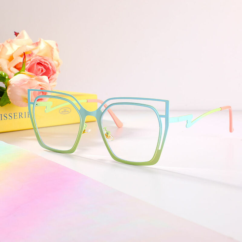 Judith Cat Eye Blue Glasses
