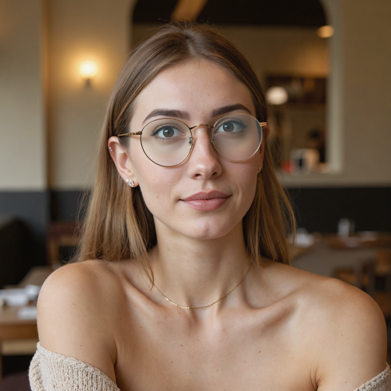 Owen Runde Braune Brille