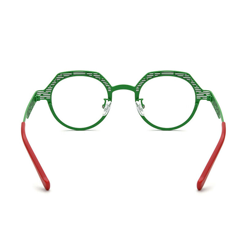 Caush Geometric Green Glasses