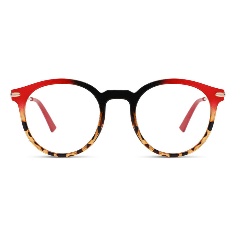 Aaro Round Red Glasses