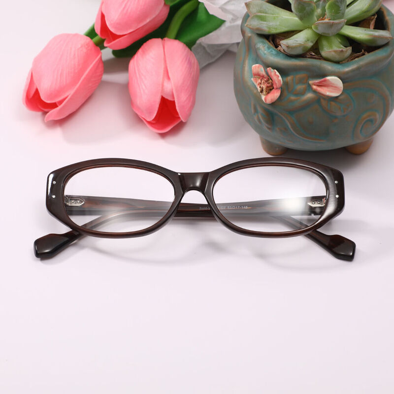 Joan Oval Brown Glasses