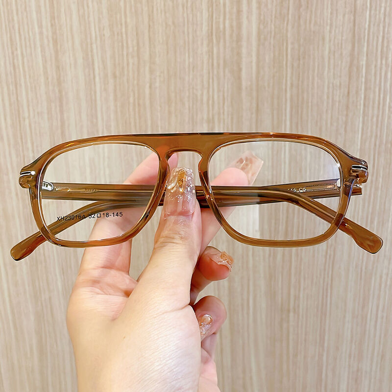 Swinbure Square Brown Glasses