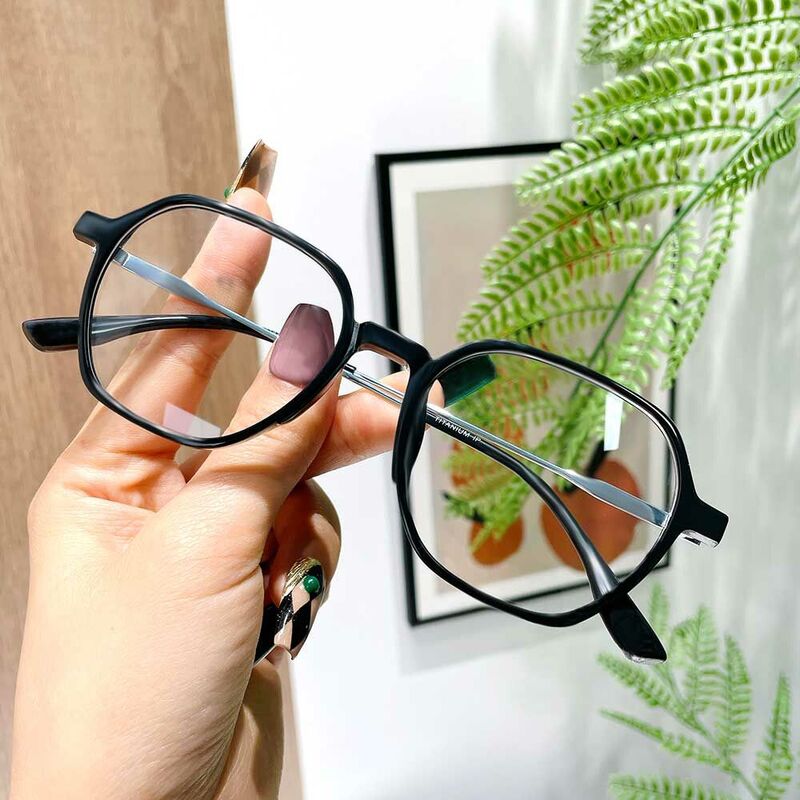 Virgil Geometric Black Glasses