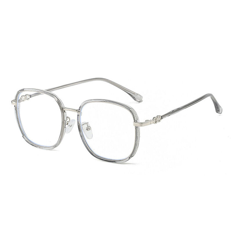 Hulda Square Grey Glasses