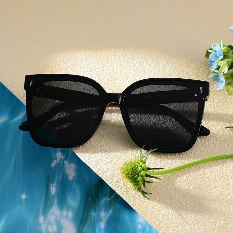 Bowen Quadratische Graue Sonnenbrille