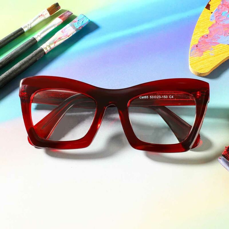 Occhiali da Vista Zenobia Cat Eye Rosso