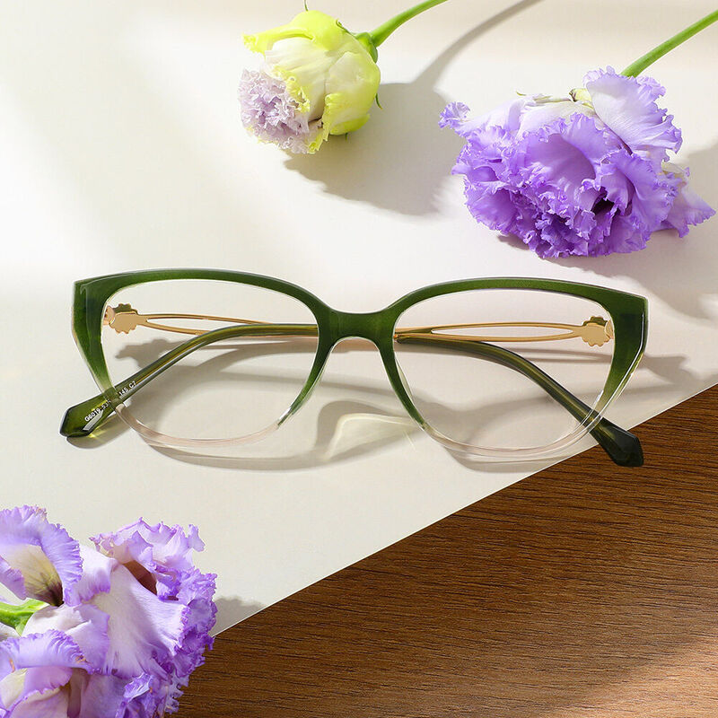 Chapman Cat Eye Grüne Brille