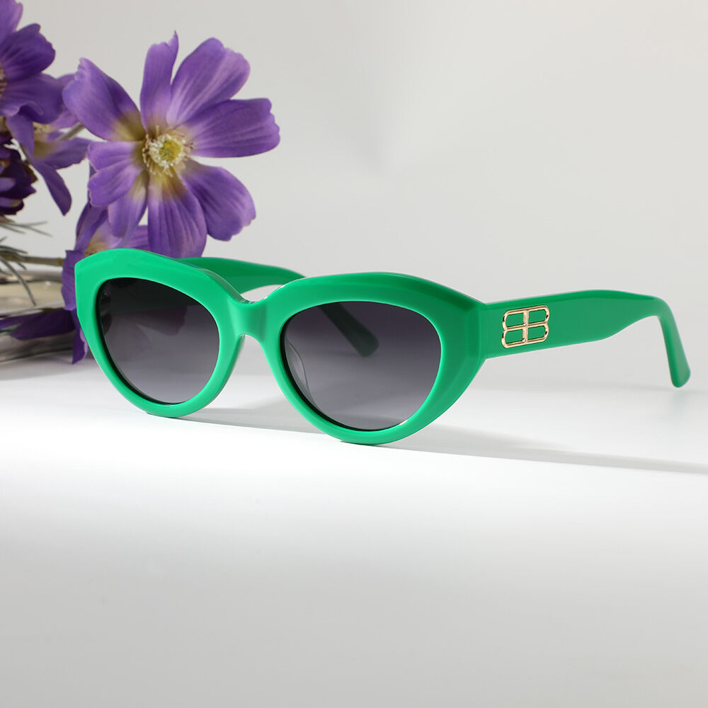 Regina Cat Eye Green Sunglasses