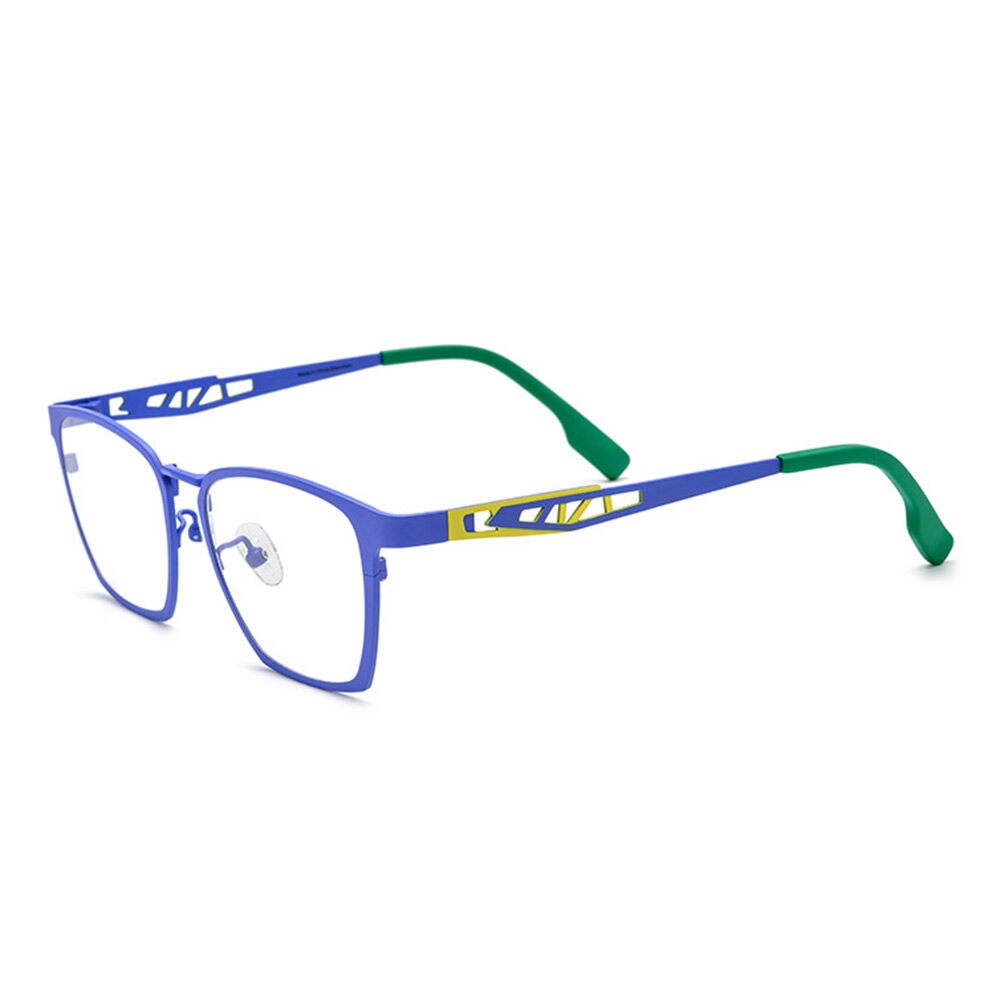 Baker Rectangle Blue Glasses