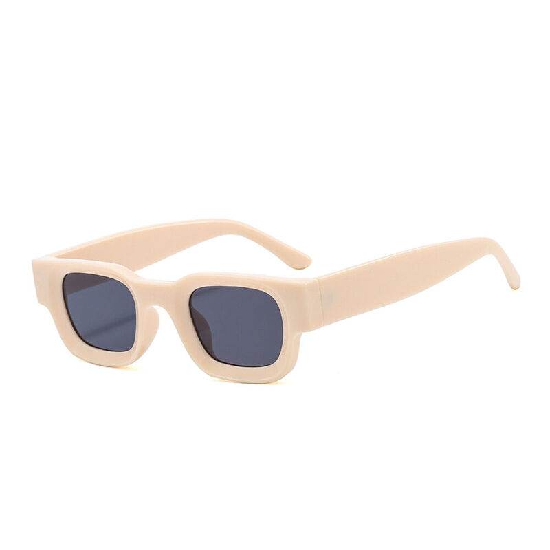 Croquet Rectangle Beige Sunglasses