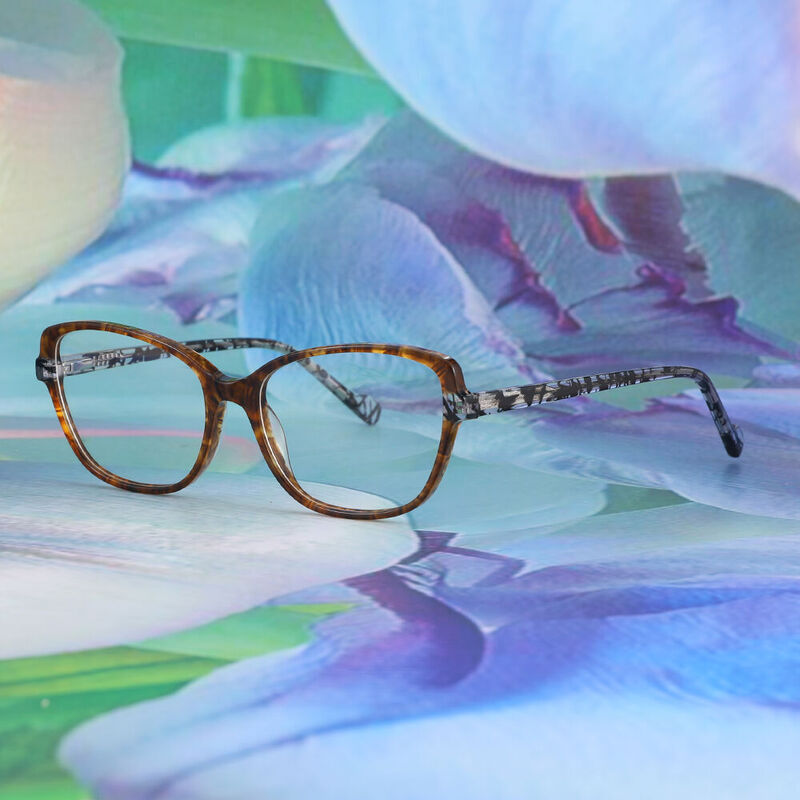 Hedy Cat Eye Brown Glasses