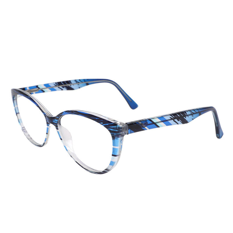 Bine Cat Eye Blue Glasses