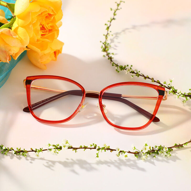 Occhiali da Vista  Bowen Cat Eye Rosso