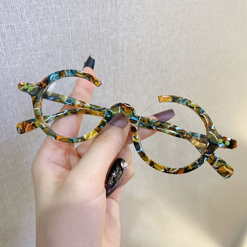 Lunettes de Vue Amelia Ronde Jaune
