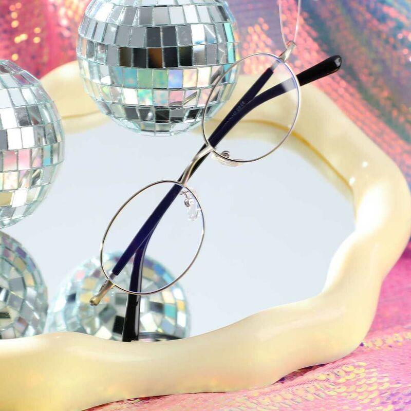 Ophelia Oval Silver Glasses