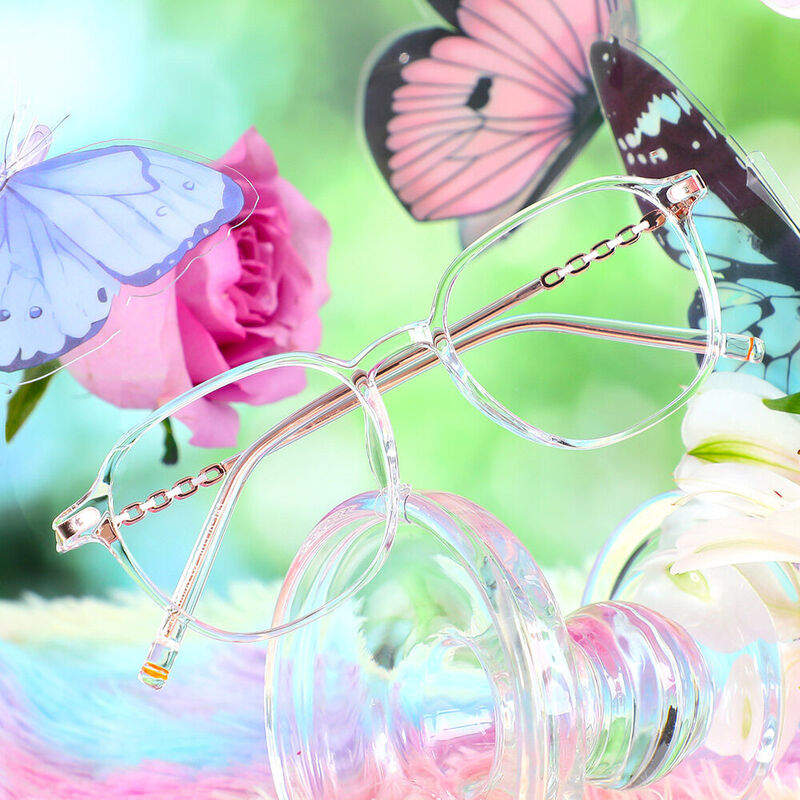 Marguerite Square Clear Glasses