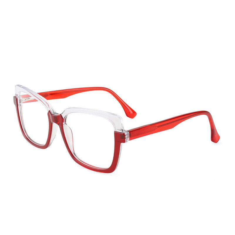 Chella Square Red Glasses