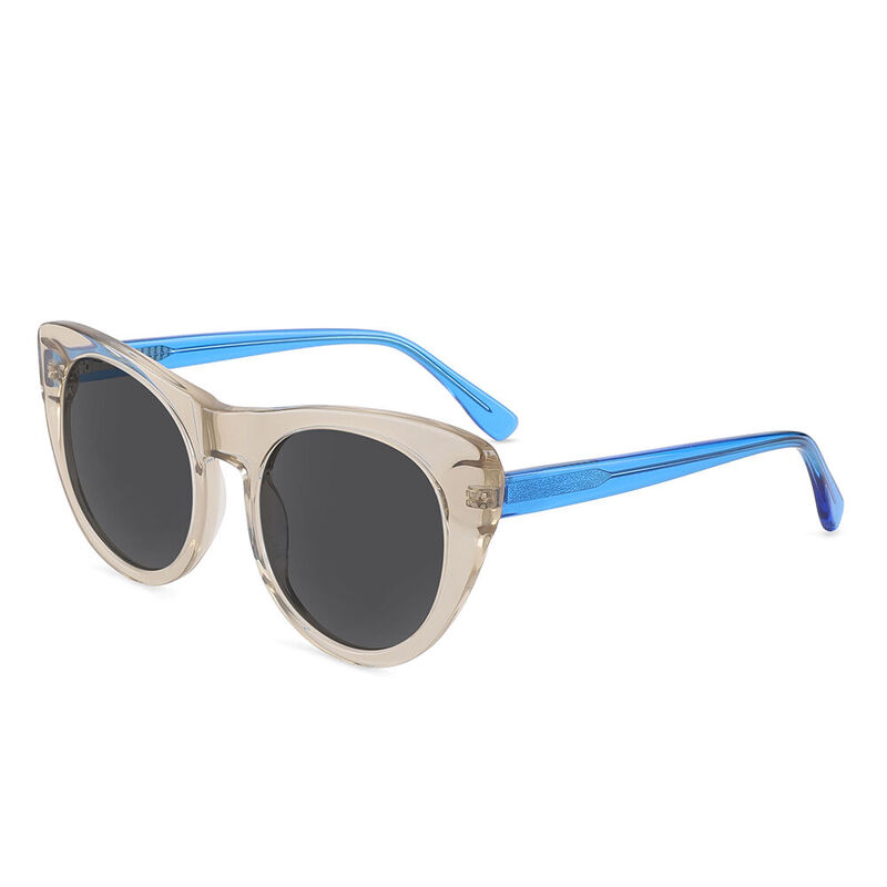 Marsa Cat Eye Brown/Blue Sunglasses