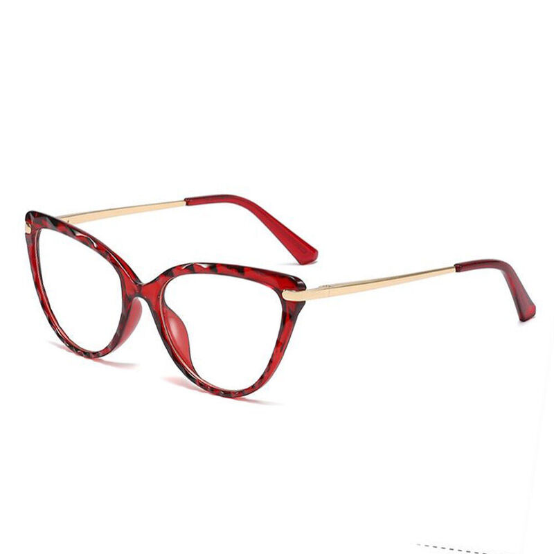 Sigrid Cat Eye Red Glasses