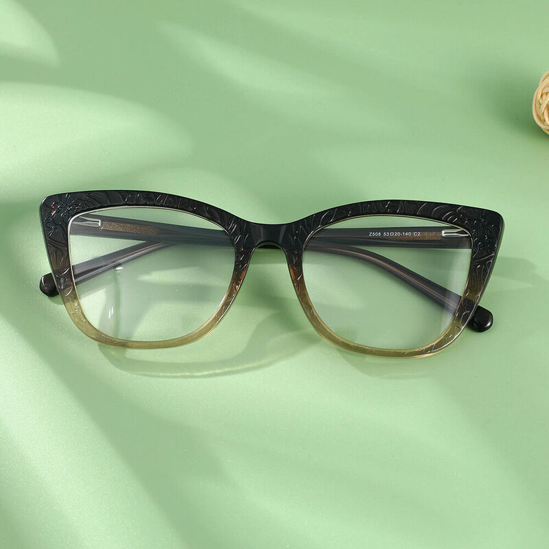 Swerve Cat Eye Brown Glasses