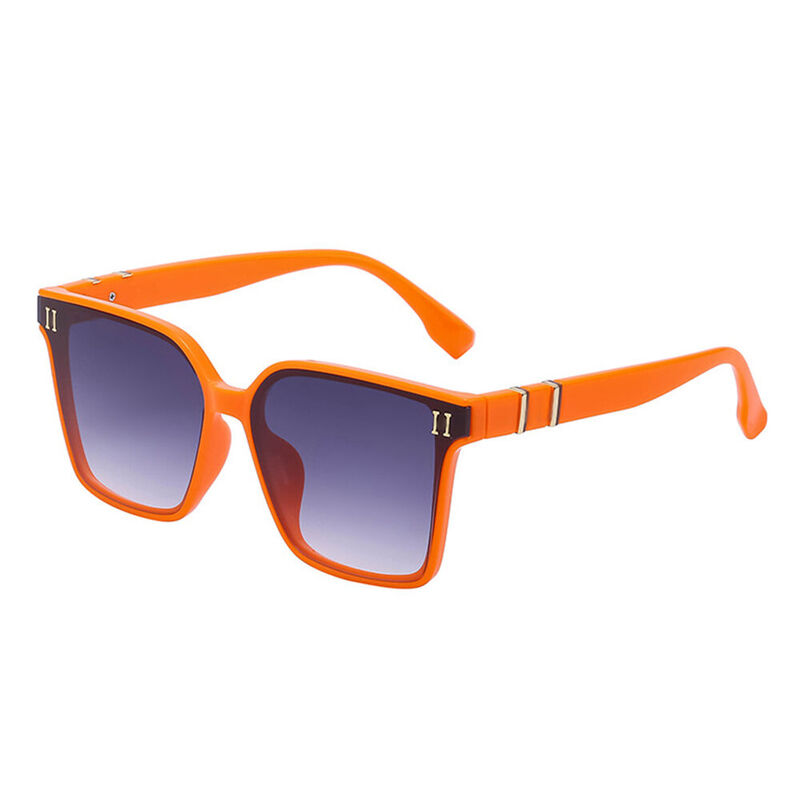 Trudie Square Orange Sunglasses