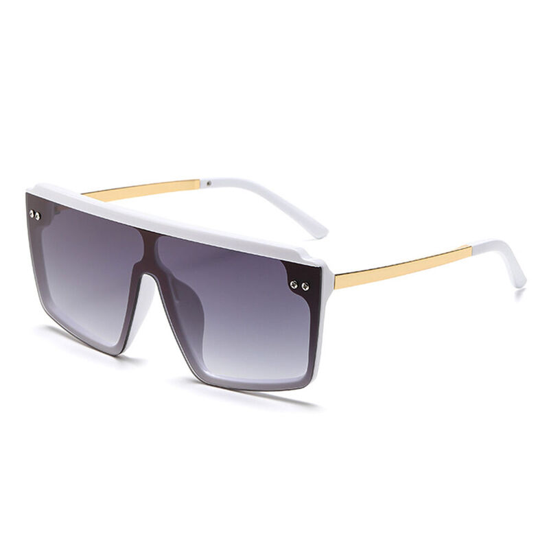 Reney Square White Sunglasses