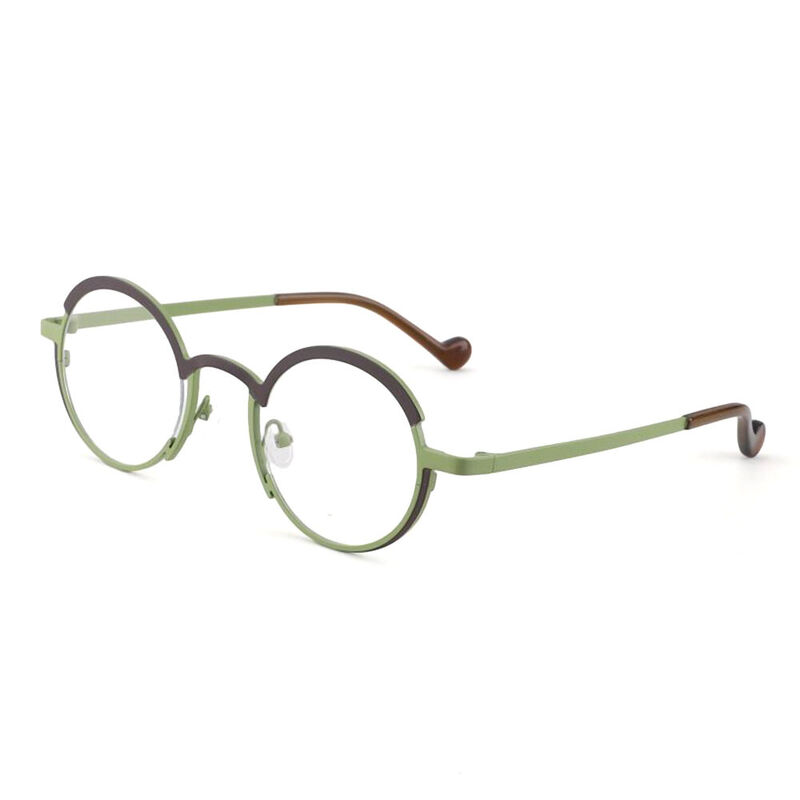 Stine Round Green Glasses