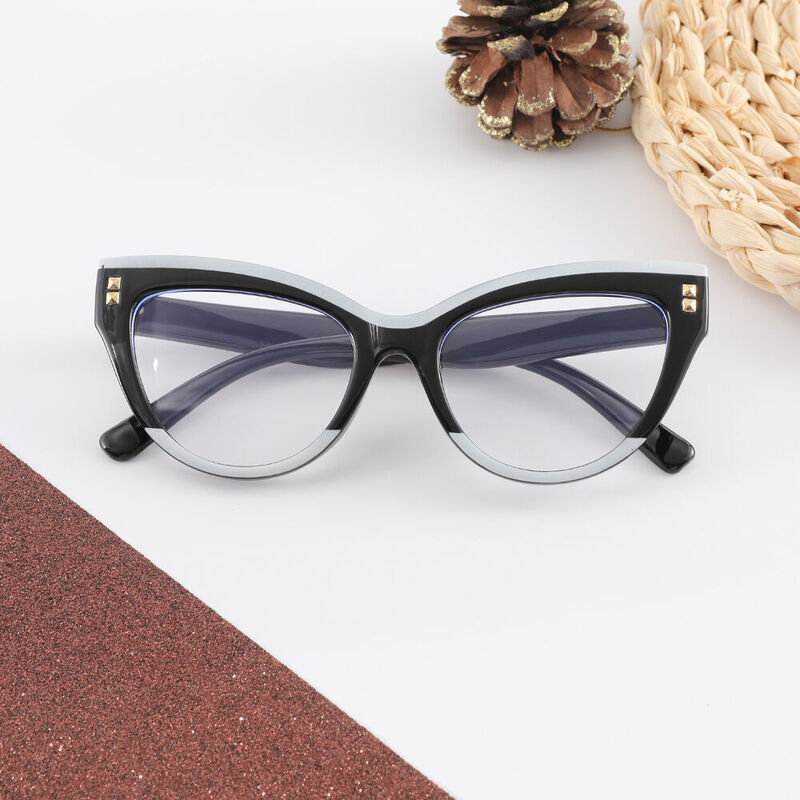 Bevis Cat Eye Black Glasses - Aoolia.com