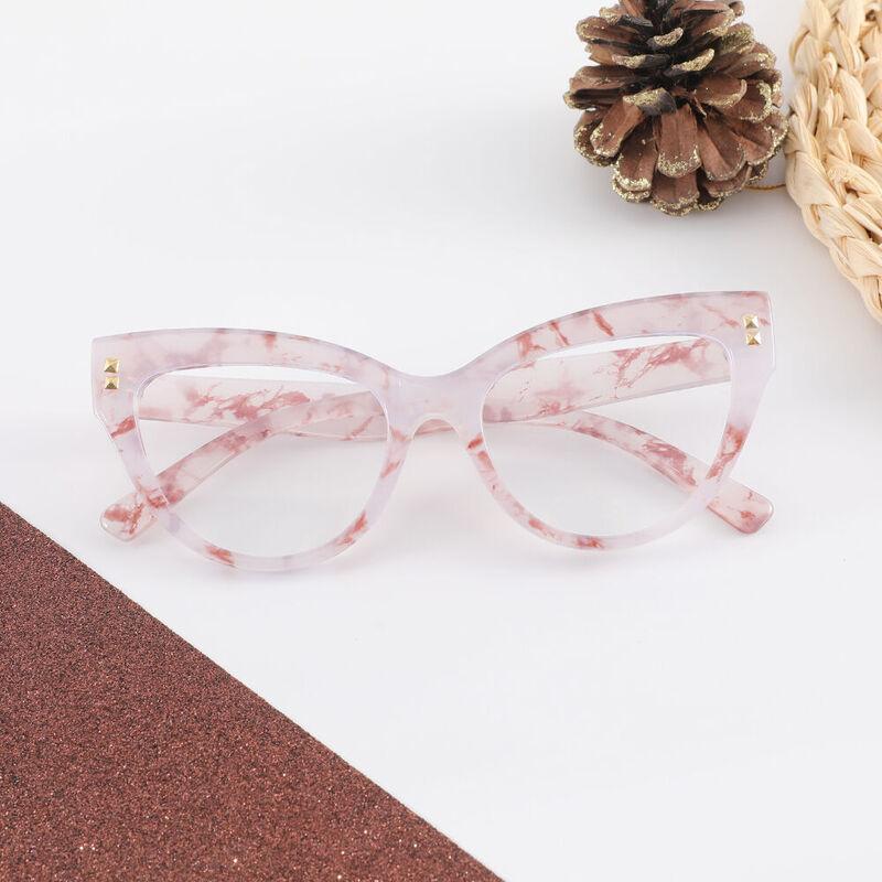 Bevis Cat Eye Pink Glasses