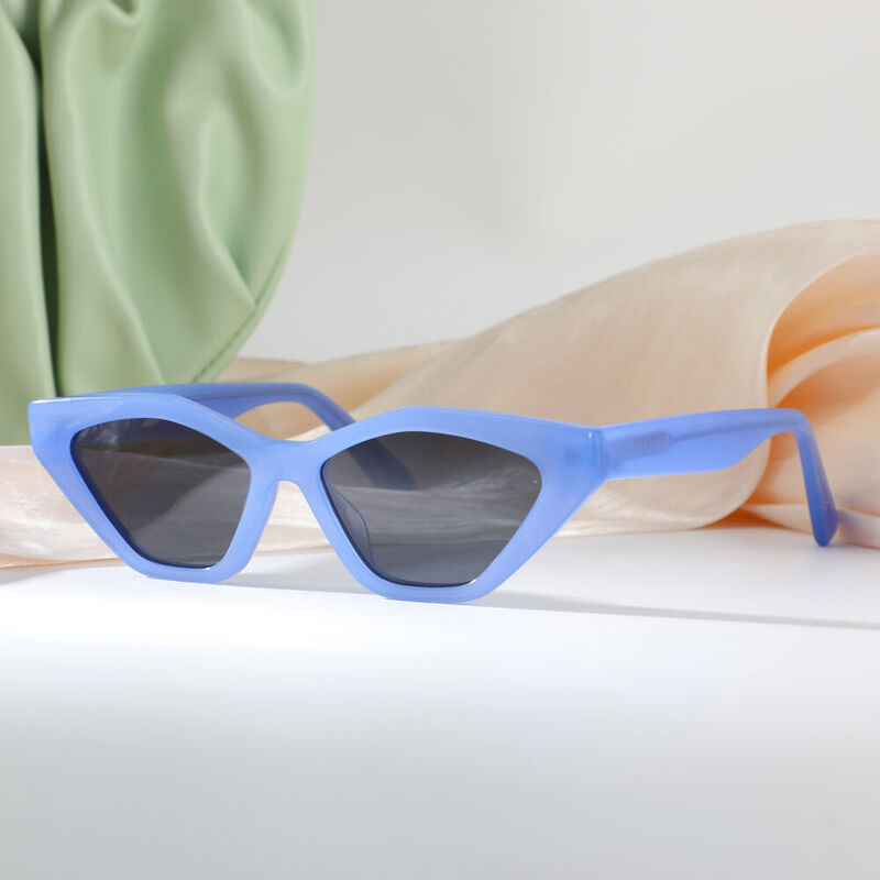Octavia Cat Eye Blue Sunglasses