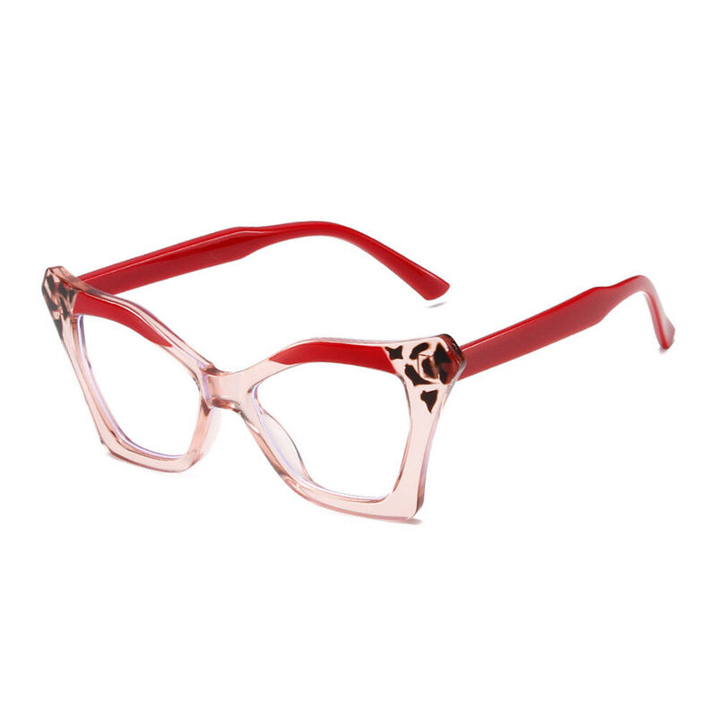 Scotao Cat Eye Red Glasses