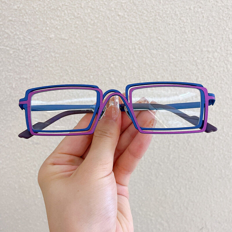 Colinee Rechteckige Graue Brille