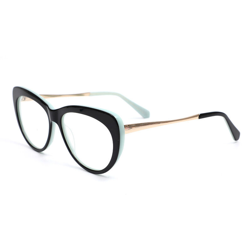 Simplicity Cat Eye Black Blue Glasses