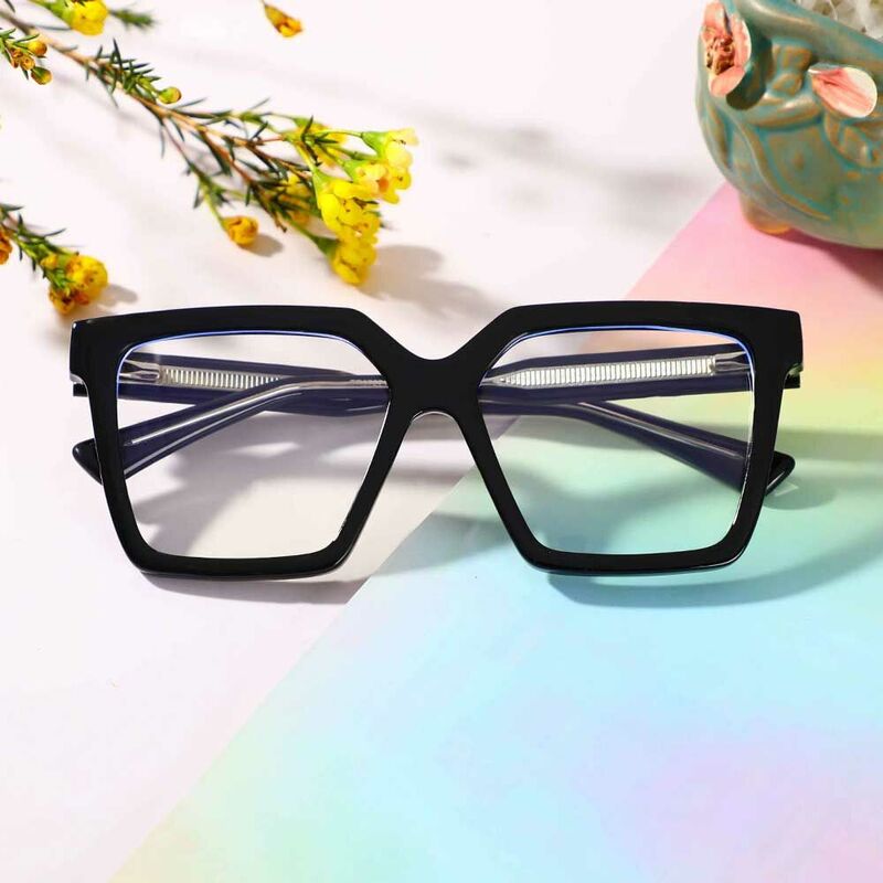 Jenning Square Black Glasses