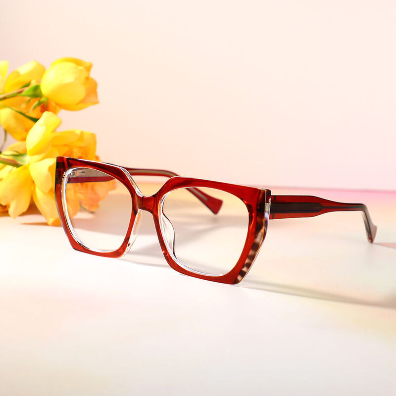 Sophy Cat Eye Red Glasses