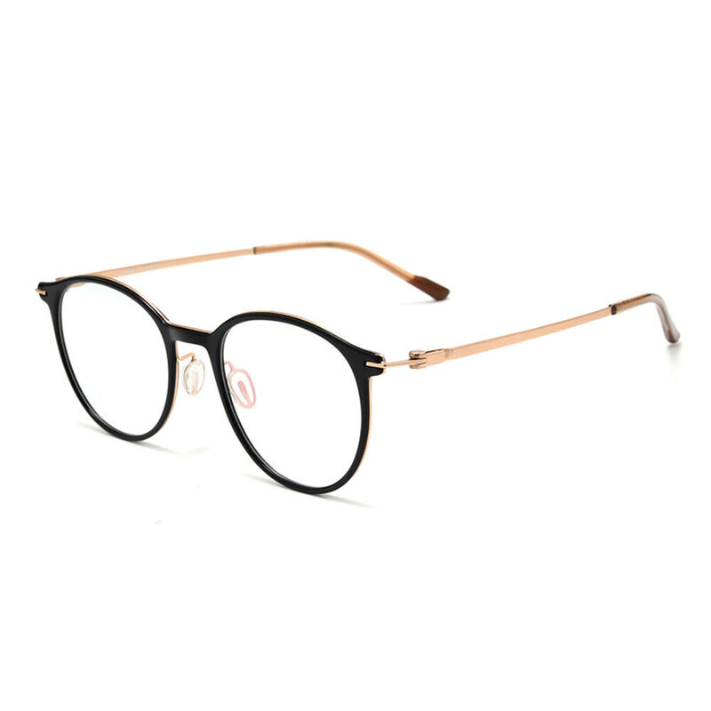 Eliot Round Black Glasses