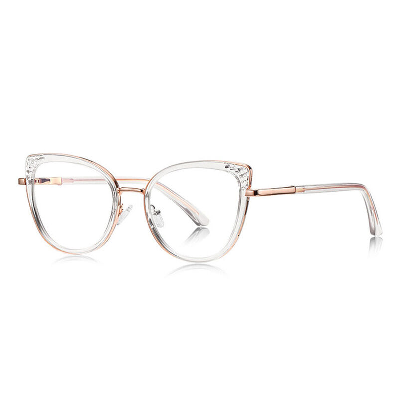 Lunettes de Vue Blanche Cat Eye Transparent